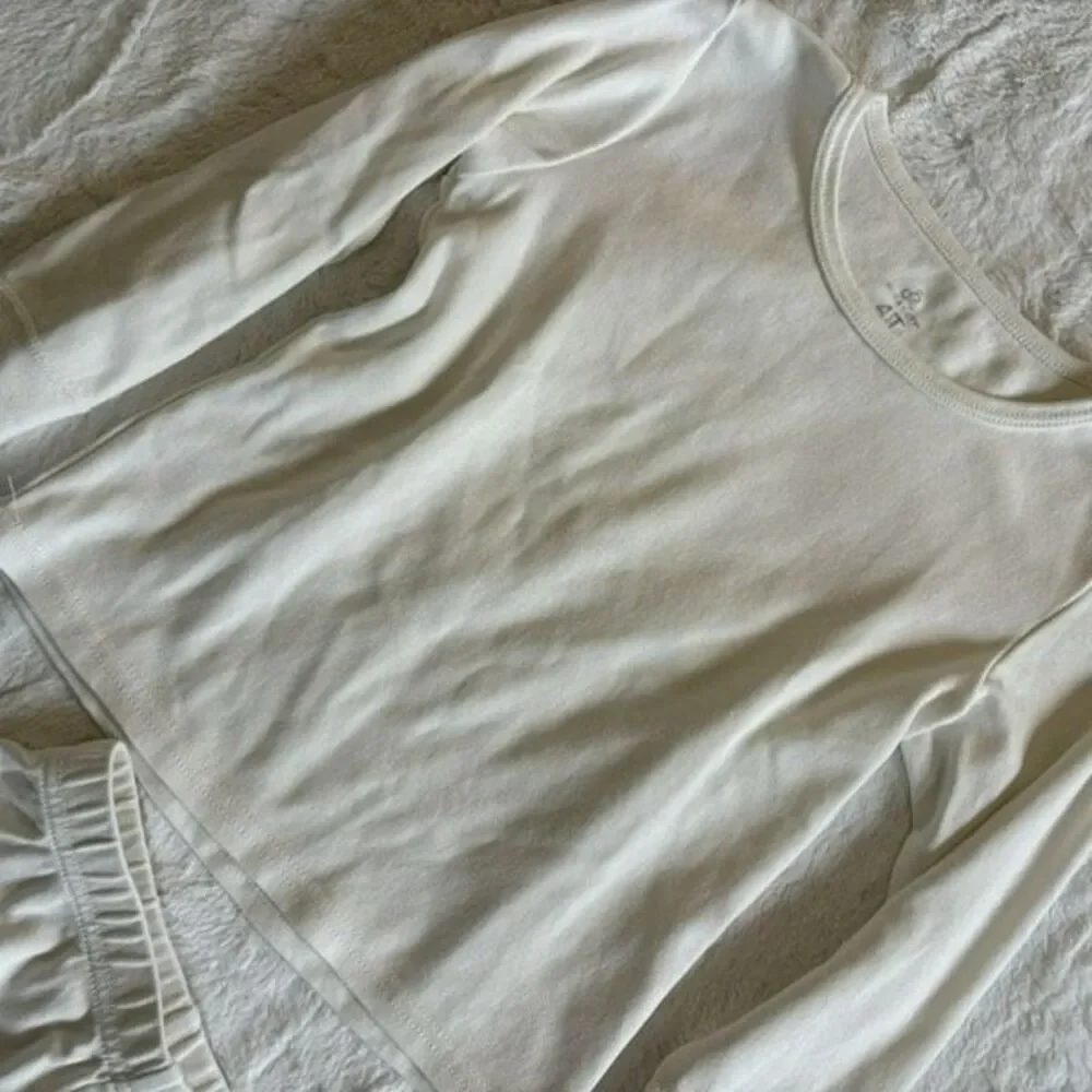 White Cotton Toddler Pajamas 4T